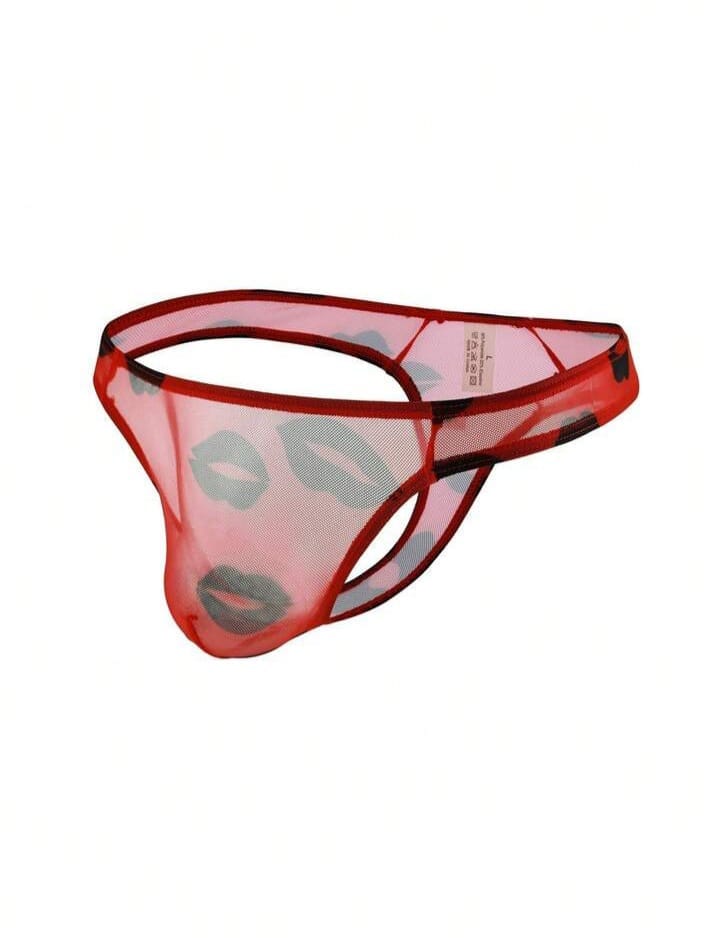 Scarlet Mesh Spot Thong